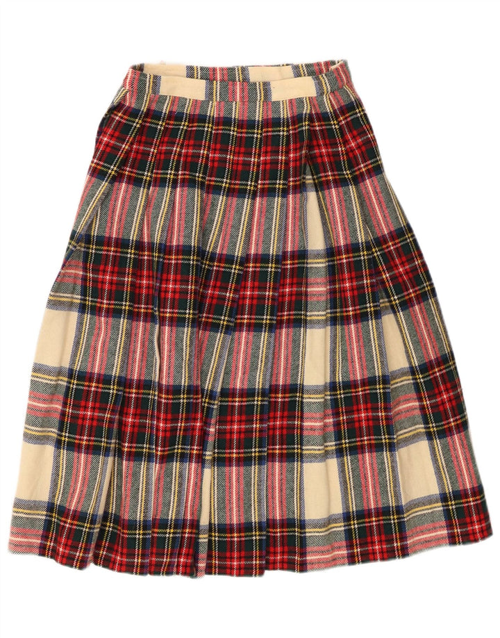 VINTAGE Γυναικεία Wrap Φούστα W24 XS Πολύχρωμη καρό μαλλί