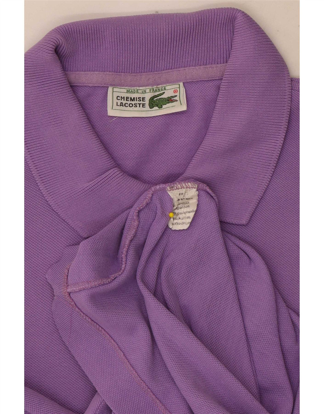 Ανδρικό πουκάμισο πόλο Lacoste, μεσαίο μωβ βαμβακερό