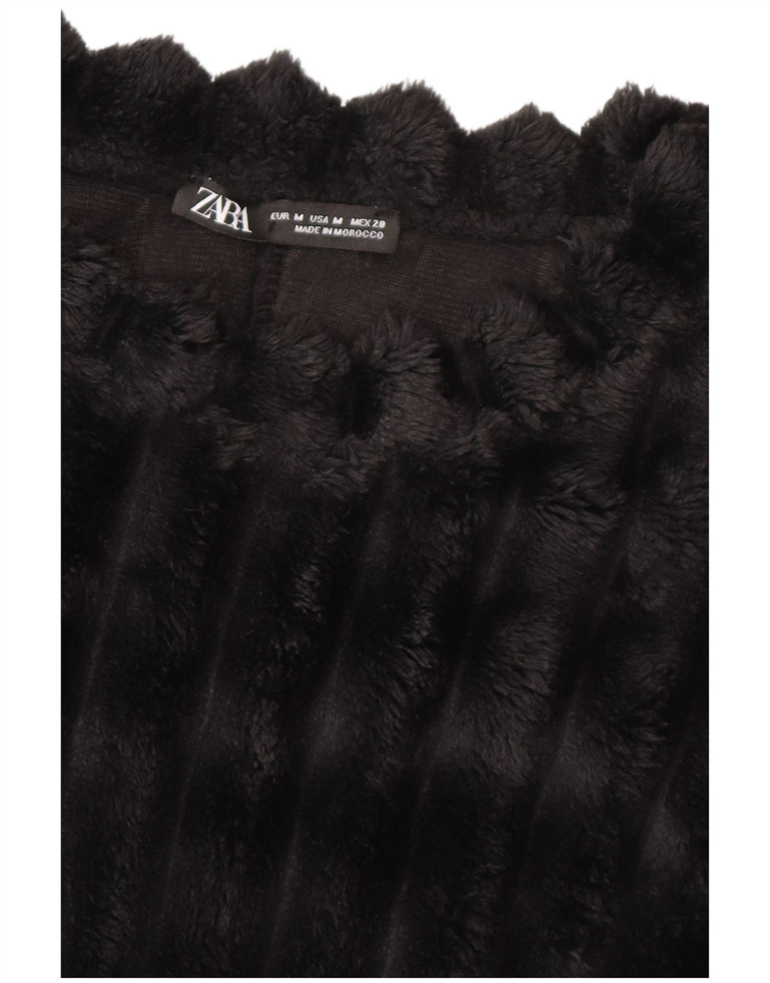 ZARA Γυναικείο Crop Fleece Jumper UK 14 Medium Black