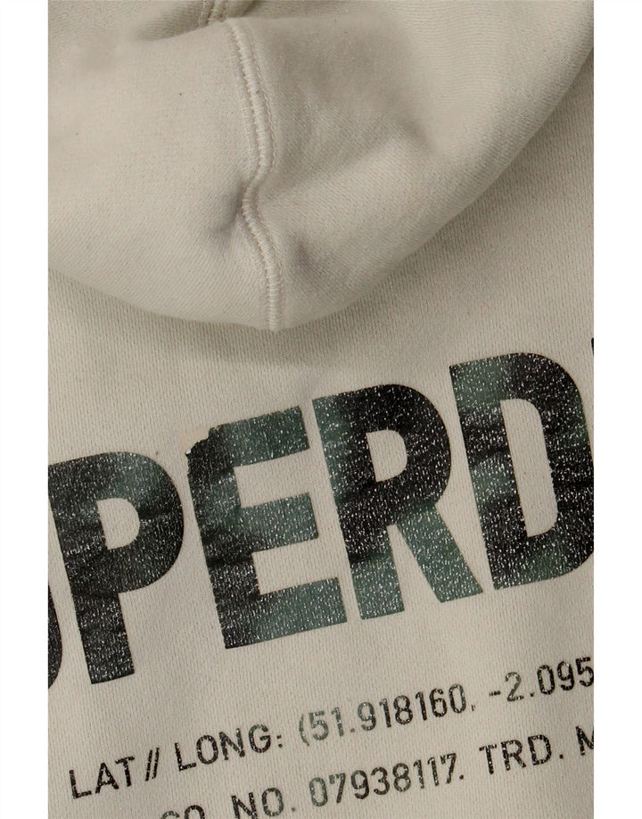 Ανδρικό γραφικό κουκούλα Superdry, μεσαίο λευκό βαμβακερό