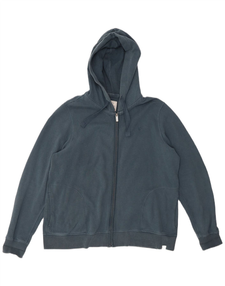 Ανδρικό πουλόβερ με φερμουάρ με κουκούλα Fat Face Μεγάλο πράσινο βαμβακερό