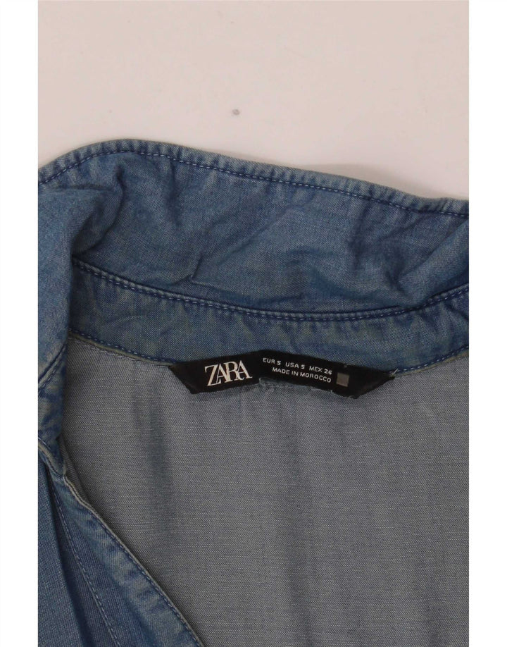 Zara Γυναικείο πουκάμισο Oversized UK 10 Small Blue
