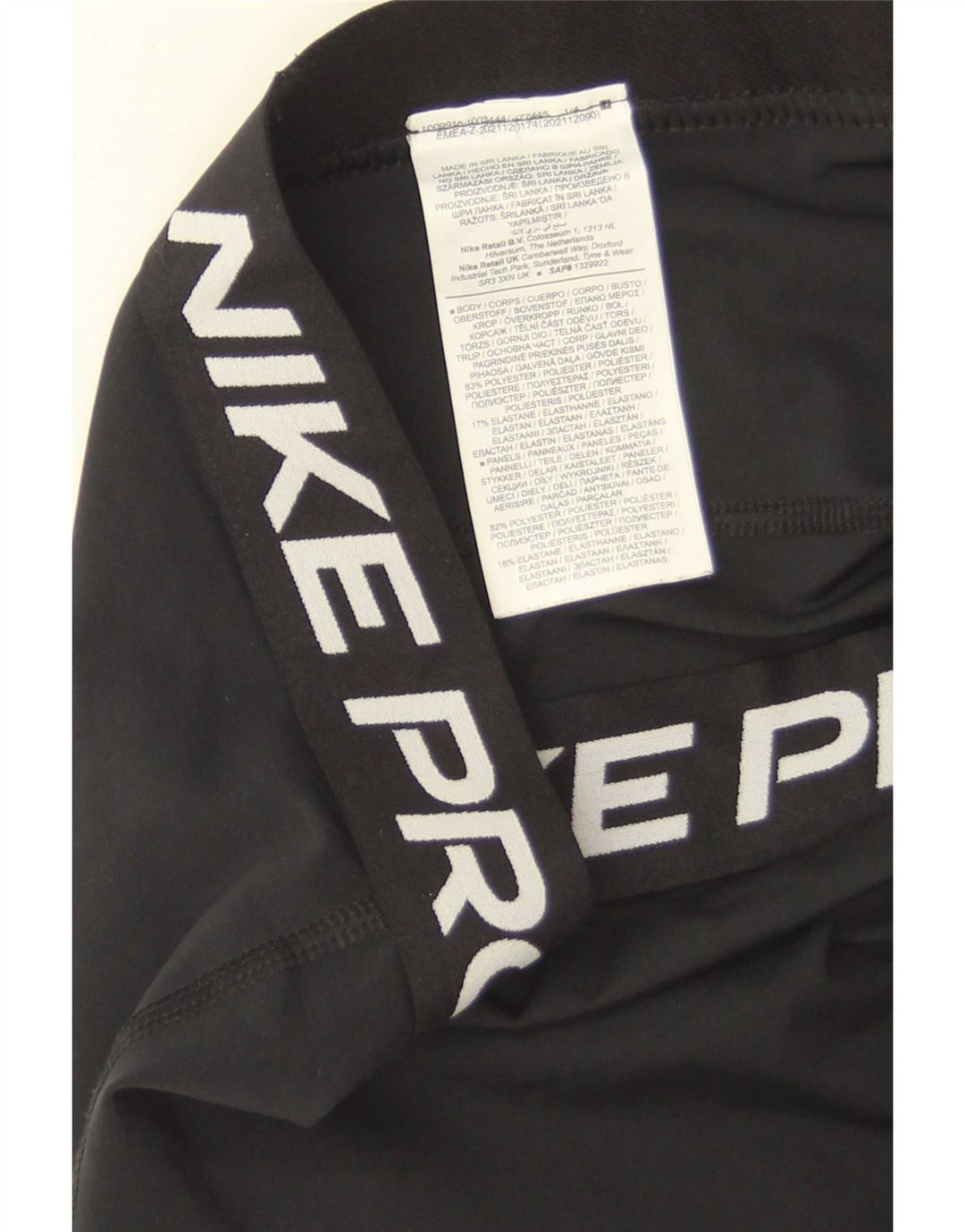 Γυναικεία γραφικά κολάν Nike UK 14 Large Black Polyester