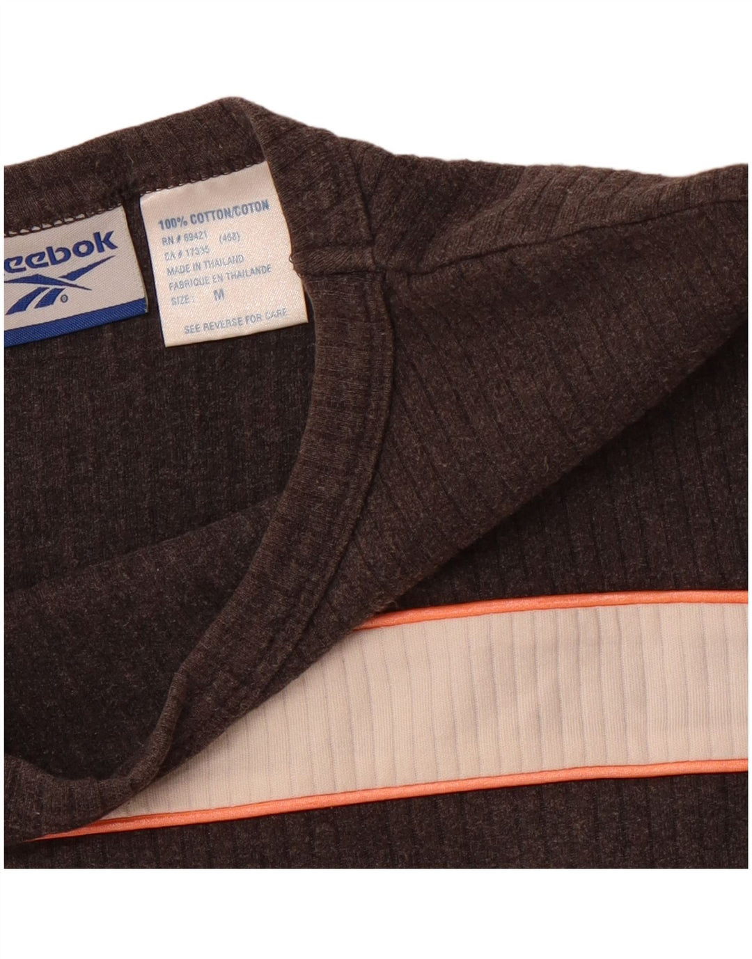 Γυναικείο T-Shirt REEBOK Top UK 12 μεσαίου γκρι χρώματος βαμβακερό