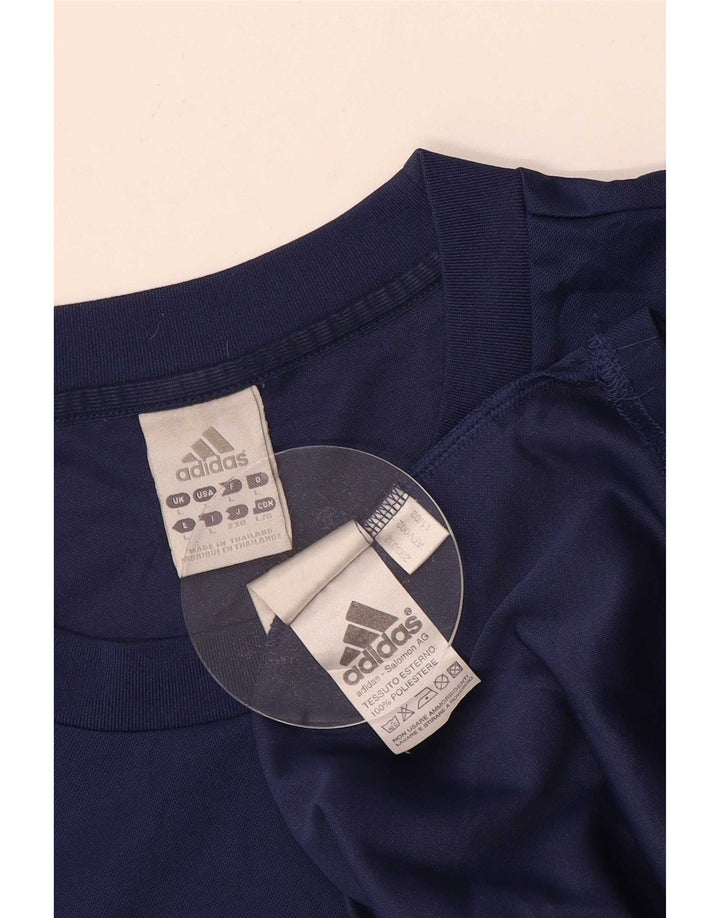 Adidas Ανδρικό T-Shirt Climalite Top Large Navy Blue Polyester