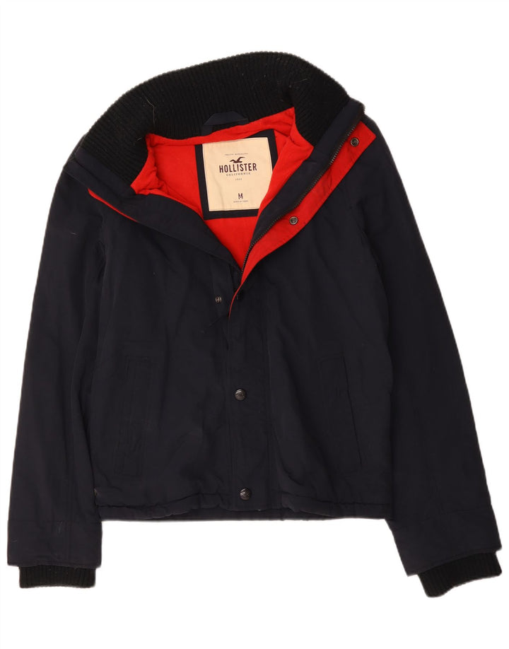 Ανδρικό τζάκετ με αντιανεμικό Hollister UK 38 Medium Navy Blue Polyester