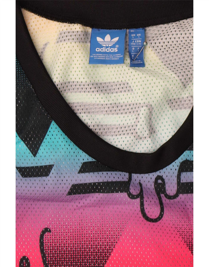 Adidas ανδρικό γιλέκο αφηρημένο μοτίβο Τοπ μεγάλος πολύχρωμος πολυεστέρας