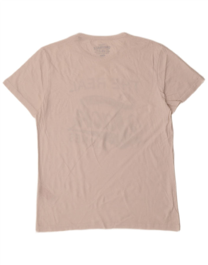 Jack & Jones Ανδρικό γραφικό μπλουζάκι Μπλουζάκι, μεσαίο λευκό βαμβακερό