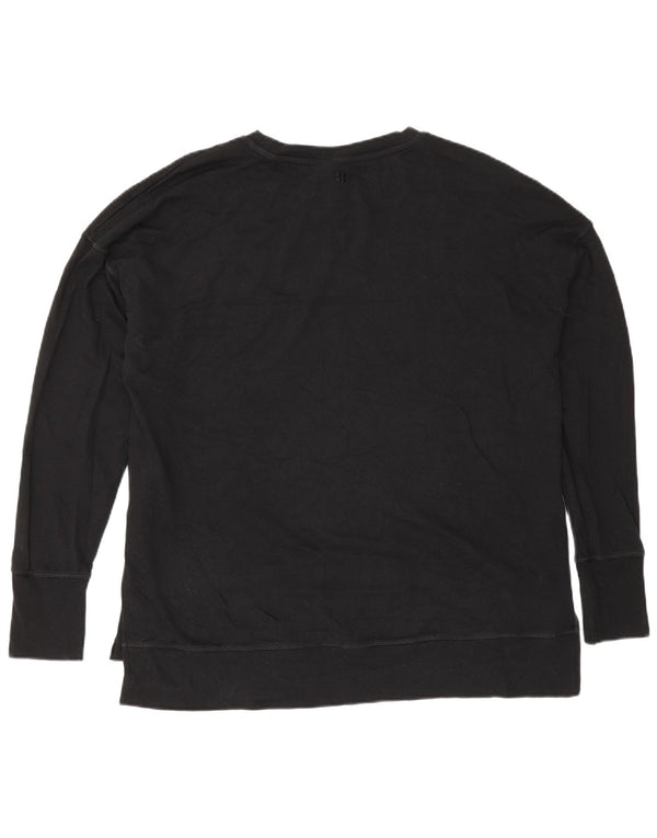 Sweaty Betty Γυναικεία φούτερ υπερμεγέθη Jumper UK 14 μεσαίο μαύρο βαμβακερό