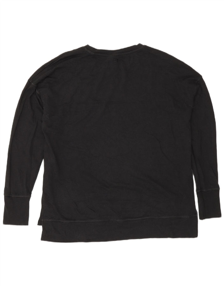 Sweaty Betty Γυναικεία φούτερ υπερμεγέθη Jumper UK 14 μεσαίο μαύρο βαμβακερό