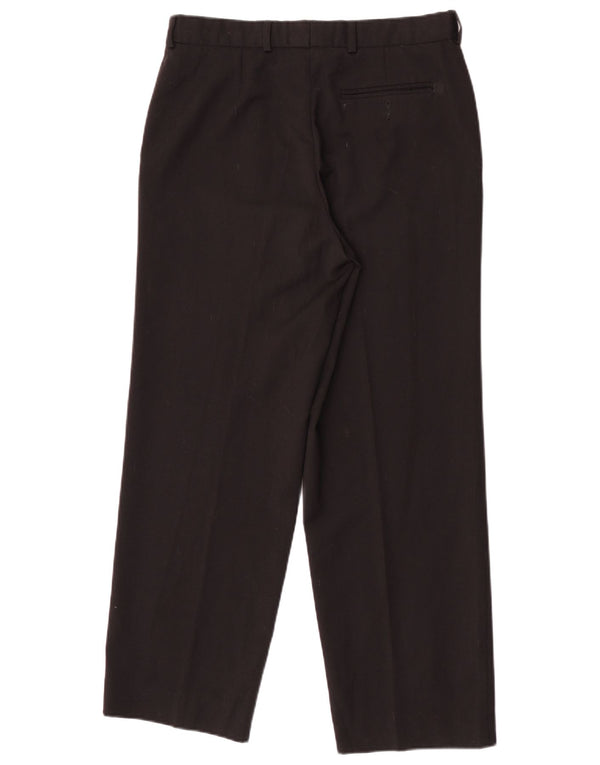 Marks & Spencer Ανδρικό St. Michael ίσιο παντελόνι W32 L28 μαύρο μαλλί
