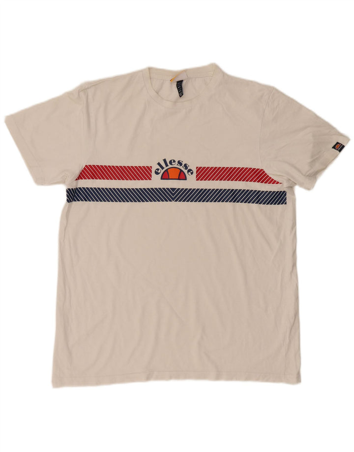 Ανδρικό T-Shirt ELLESSE Top Large White Colourblock