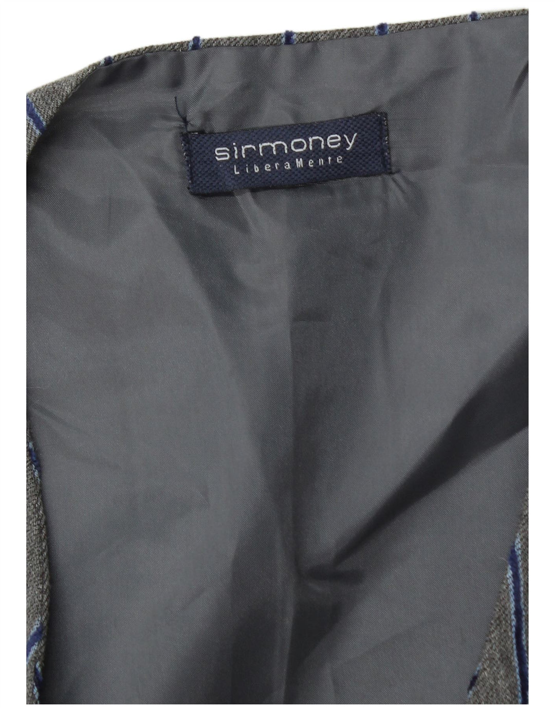 Sirmoney Ανδρικό Γιλέκο XL Γκρι Ριγέ Πολυεστέρας