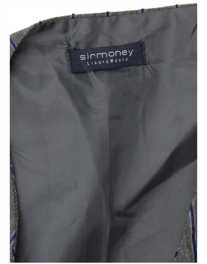 Sirmoney Ανδρικό Γιλέκο XL Γκρι Ριγέ Πολυεστέρας