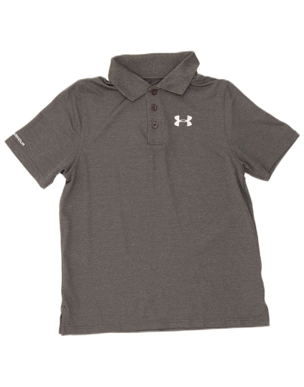 Under Armour Boys Heat Gear Polo πουκάμισο 11-12 ετών μεγάλο γκρι πολυεστέρα