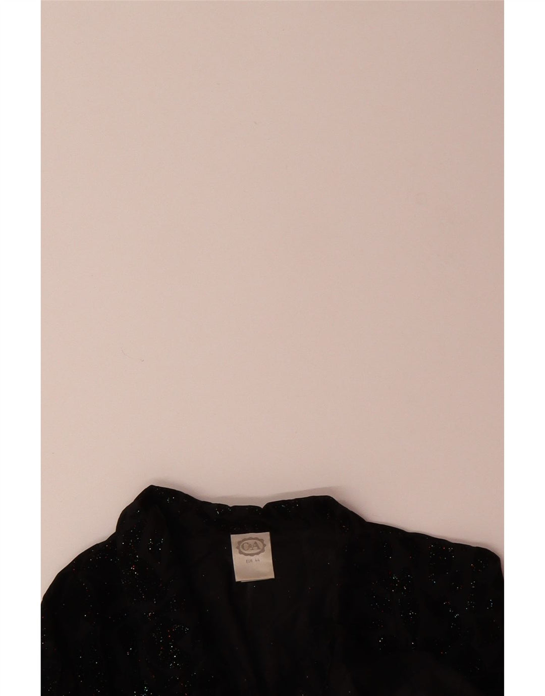 C & A Womens Abstract Pattern See Through Shirt Blouse EU 44 XL Black