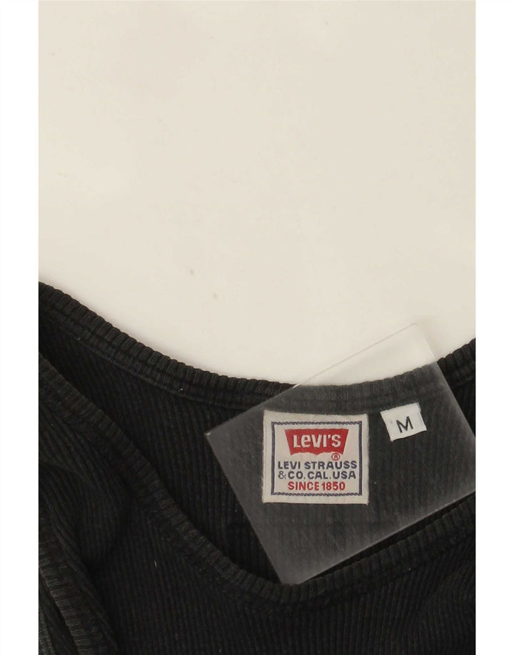 Γυναικείο γιλέκο Levi's UK 12 μεσαίο μαύρο βαμβακερό