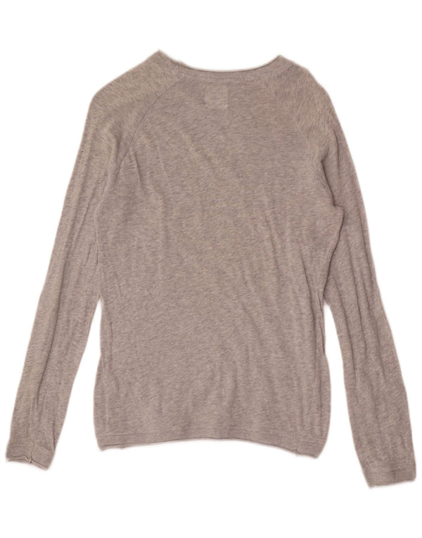 Ανδρικό πουλόβερ Zara Boat Neck Jumper Μικρό Γκρι βαμβακερό