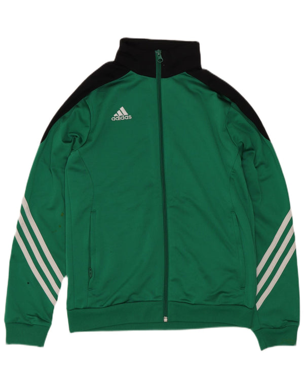 Adidas Boys αθλητική φόρμα Top Jacket 11-12 Years Green Colourblock Sports