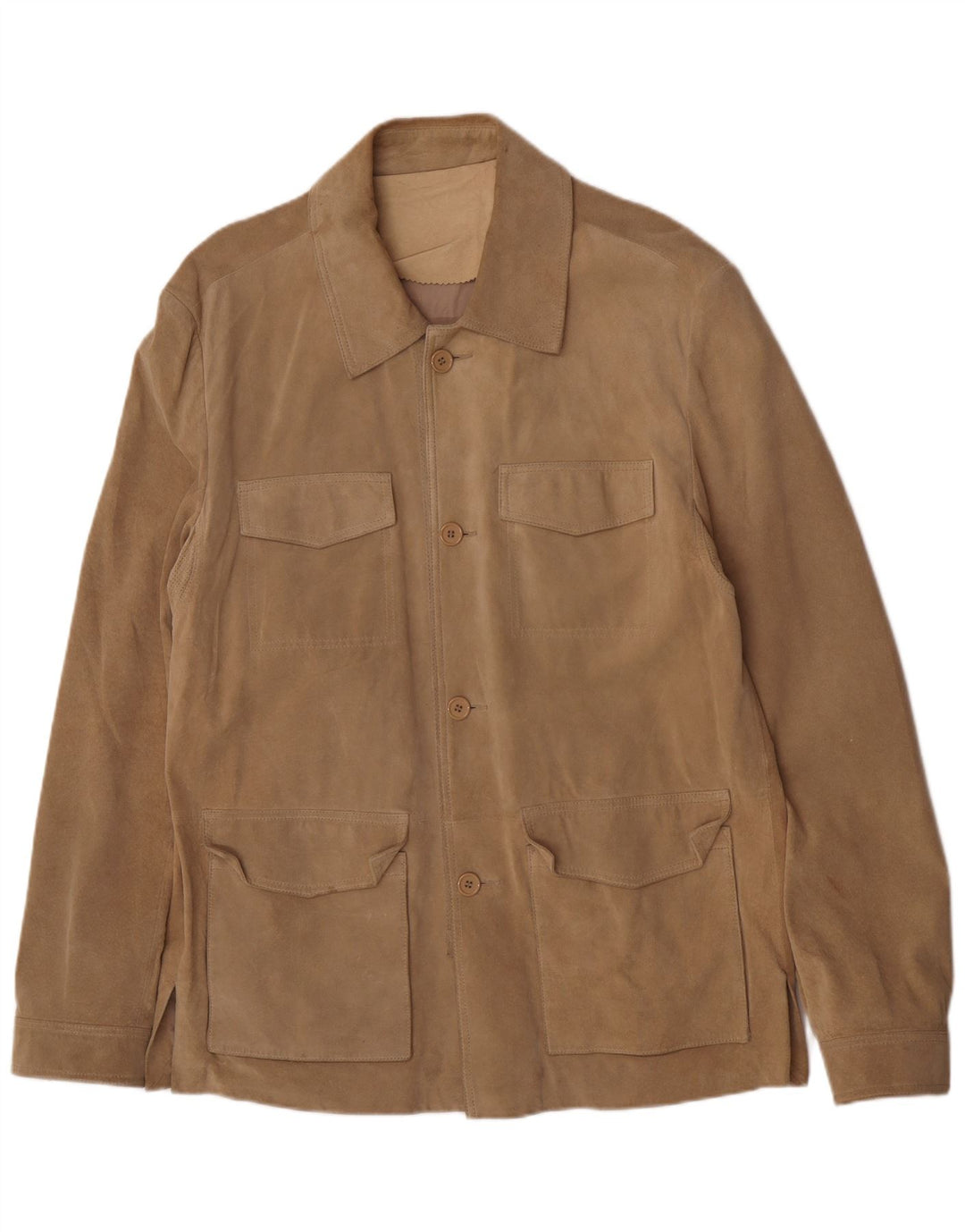 Conbipel Ανδρικό Suede Utility Jacket IT 52 XL Καφέ Δερμάτινο
