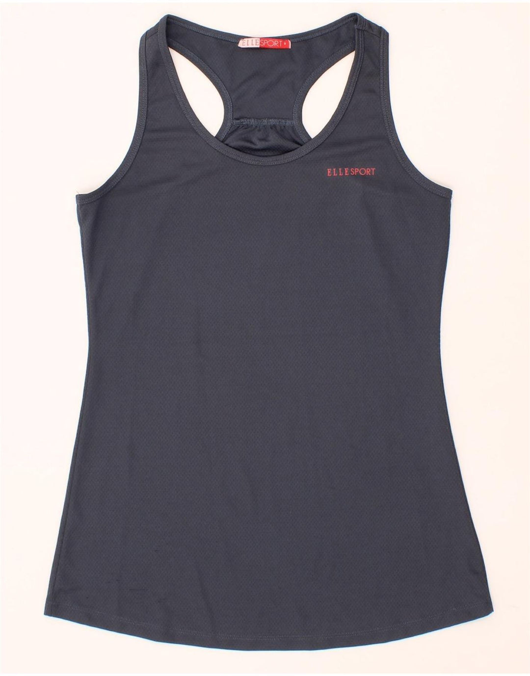 VINTAGE Womens Vest Top UK 10 Small Navy Blue Vintage Vintage and Second-Hand Vintage from Messina Hembry 
