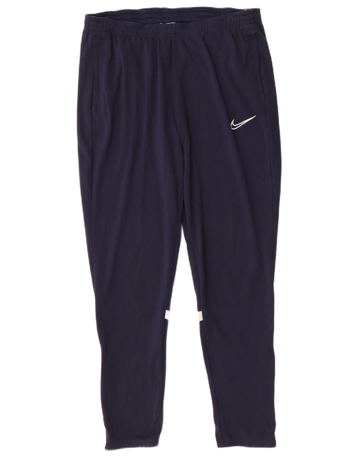 Ανδρικές φόρμες Nike Dri Fit Παντελόνια μεσαίου μπλε ναυτικού πολυεστέρα