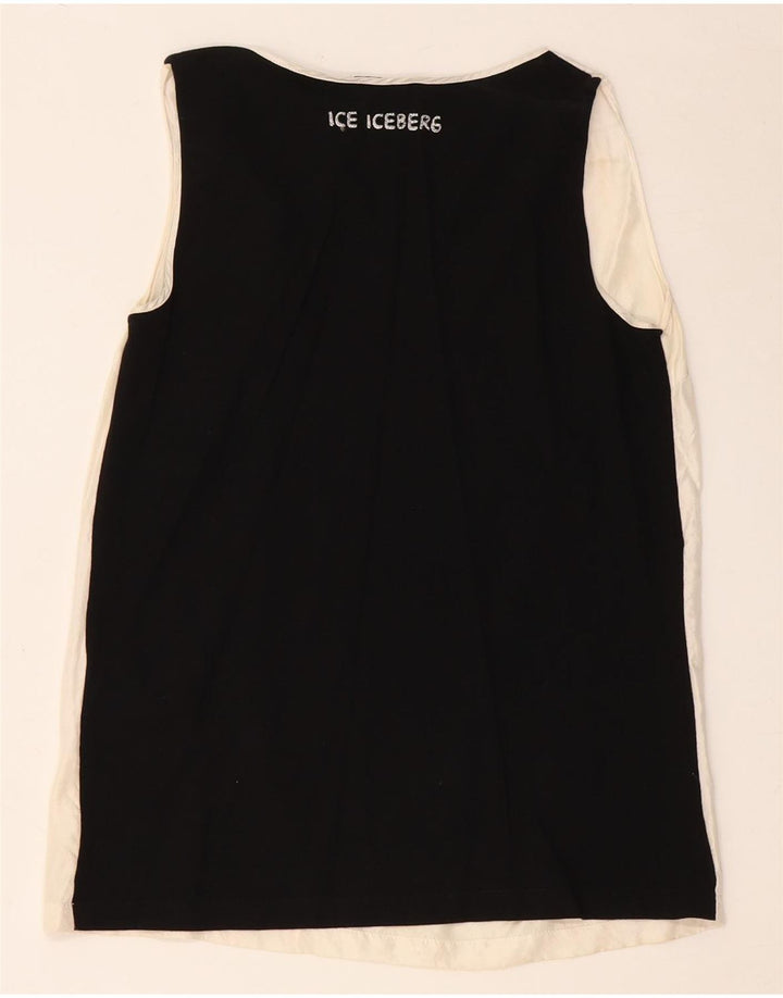 Γυναικεία γραφική μπλούζα ICEBERG Top UK 8 Small Off White Colourblock