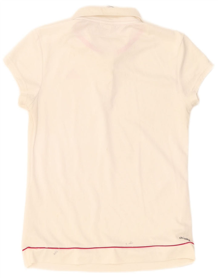 Γυναικείο Adidas Climalite Polo UK 8/10 Small White Polyester
