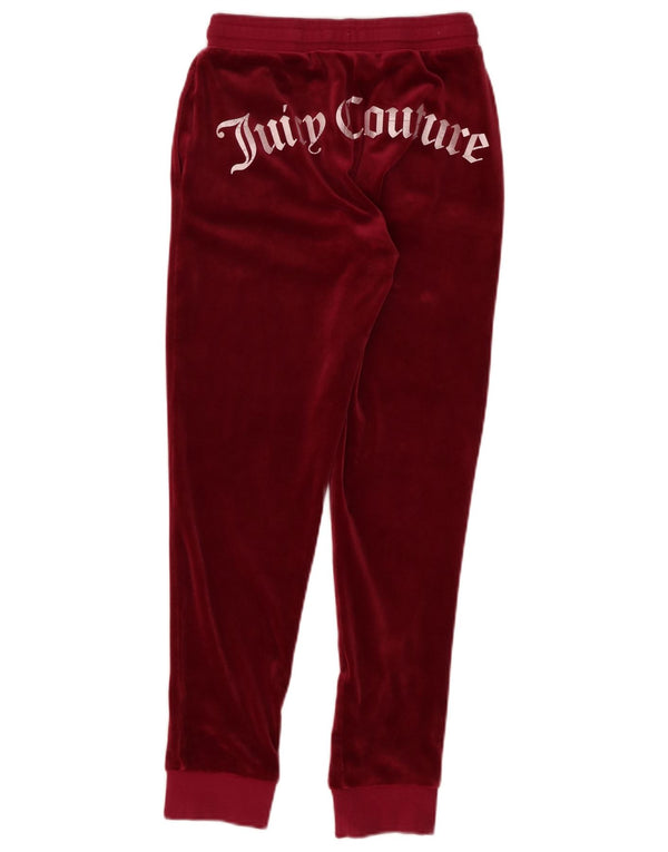 Juicy Couture Girls Graphic αθλητική Παντελόνι Joggers 12-13 Years Maroon