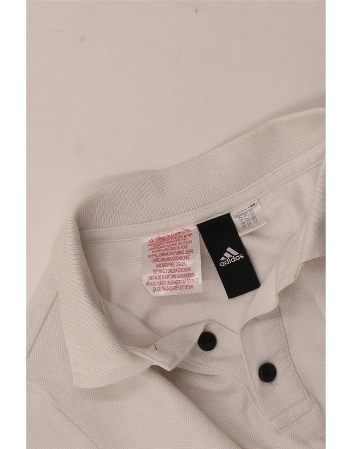 Adidas Boys Polo Μπλουζάκι 9-10 ετών Λευκό