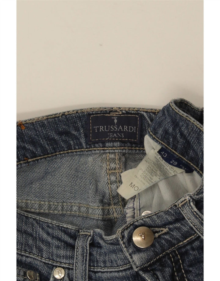 TRUSSARDI Γυναικείο Τζιν μποτάκι W27 L29 Μπλε βαμβακερό