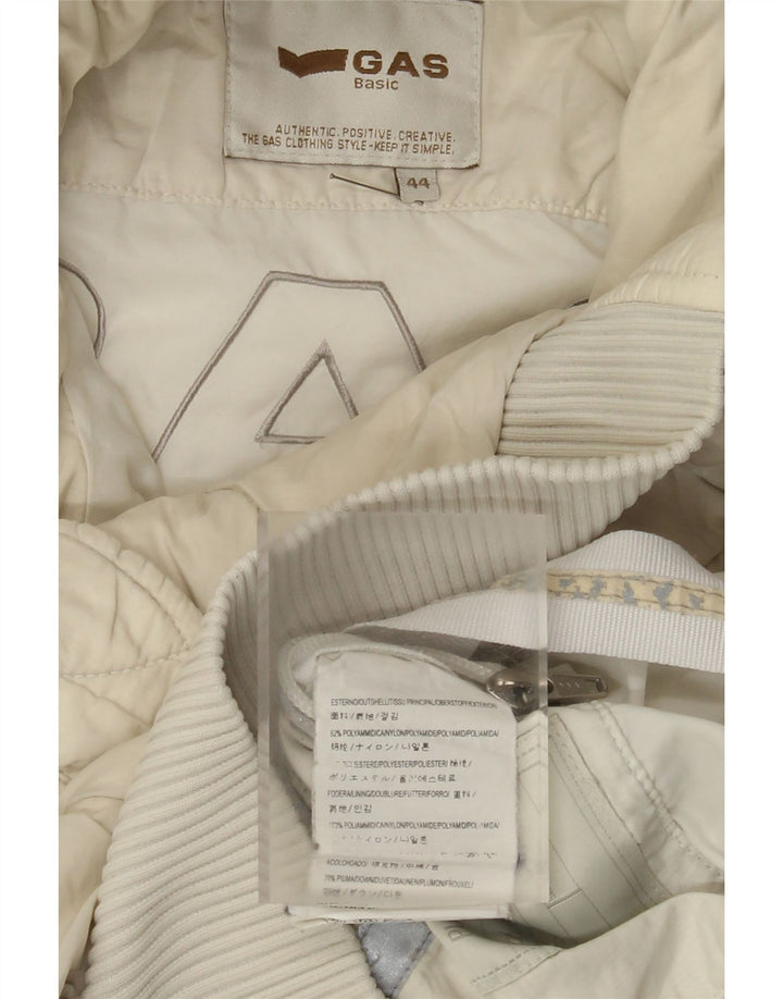 Γυναικείο μπουφάν Gas με κουκούλα IT 44 Medium Off White Polyamide