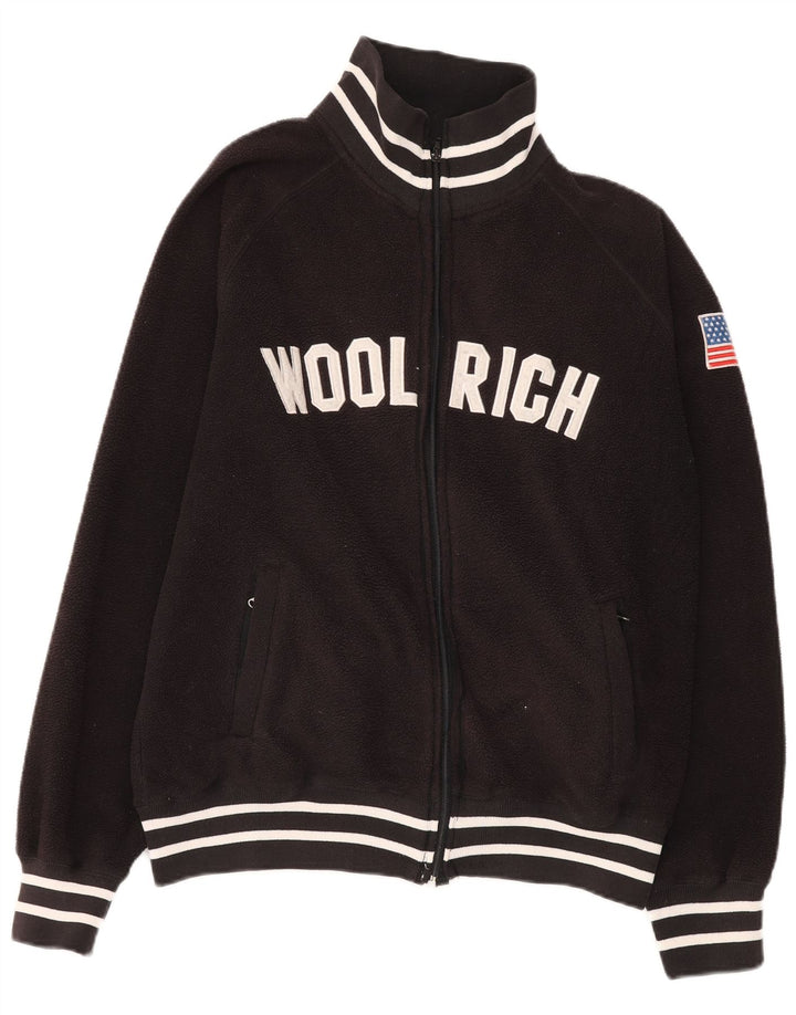 Woolrich Γυναικείο Γραφικό Μπουφάν Fleece UK 18 XL Μαύρο Πολυεστέρας