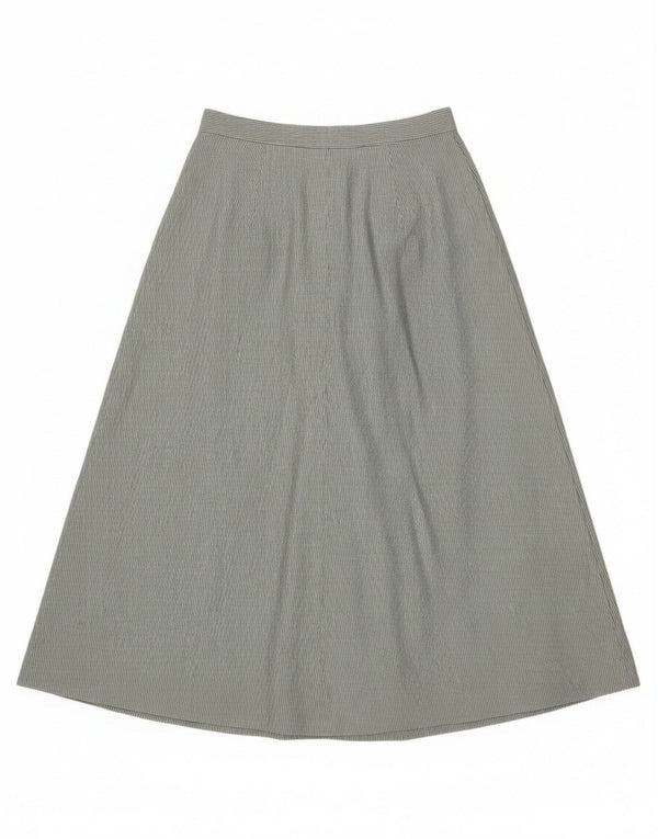 Vintage γυναικεία φούστα IT 46 Large W30 με πράσινο ριγέ πολυεστέρα