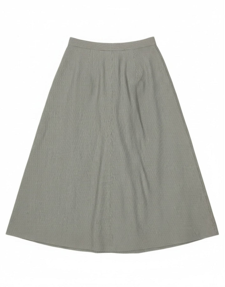 Vintage γυναικεία φούστα IT 46 Large W30 με πράσινο ριγέ πολυεστέρα