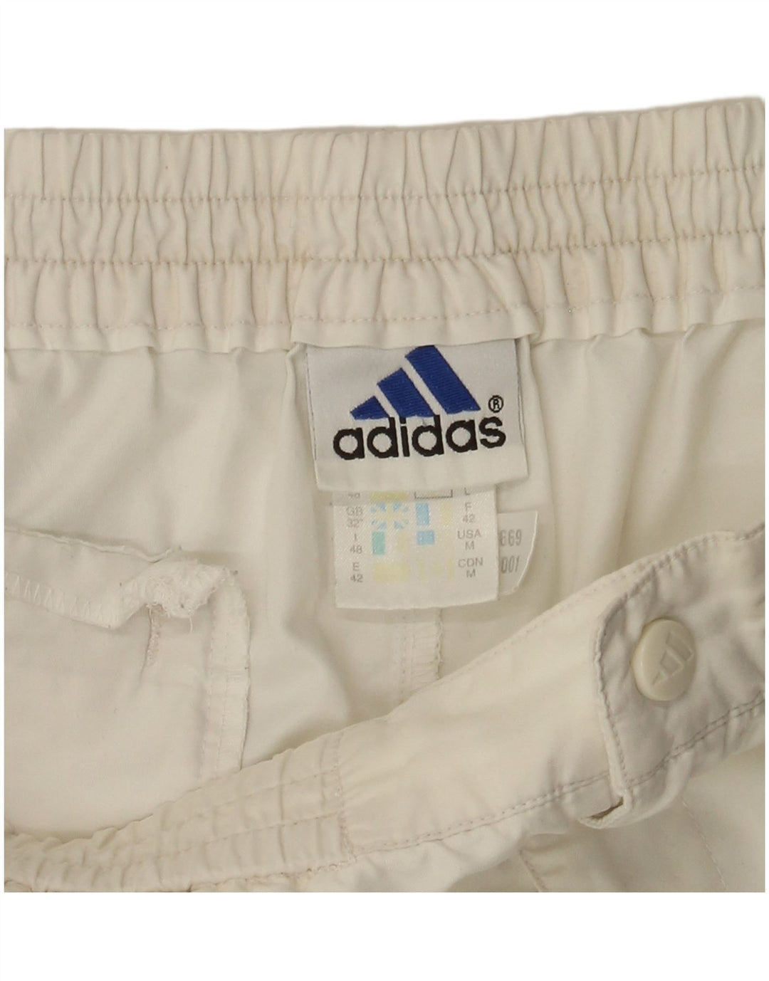 Ανδρικό σορτς κολύμβησης Adidas από μεσαίο λευκό πολυεστέρα