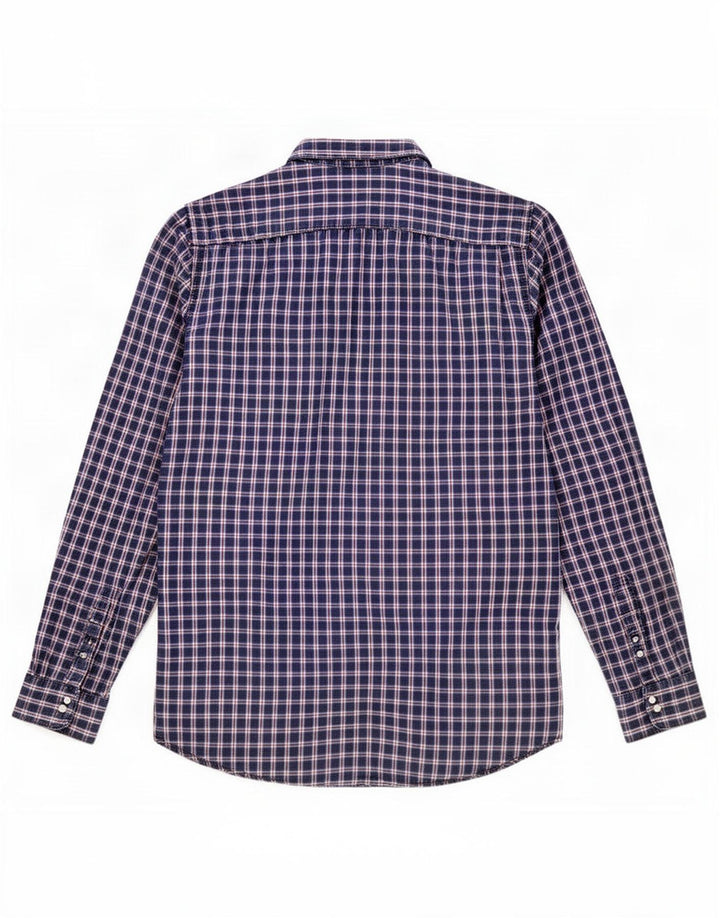 Ανδρικό πουκάμισο Gap XL Navy Blue Check Cotton