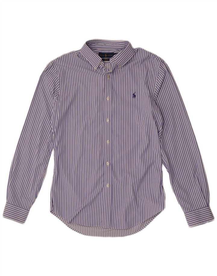 Ανδρικό πουκάμισο Ralph Lauren Slim Fit Nylon με μεσαίο μπλε pinstripe