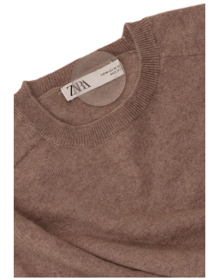 Γυναικείο πουλόβερ ZARA Crew Neck Jumper UK 12 Medium Brown