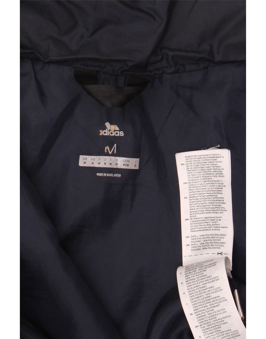 Adidas Ανδρικό μπουφάν με επένδυση UK 38 Medium Navy Blue Polyester