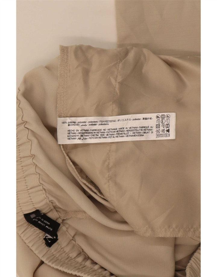 Zara Γυναικείο κομμένο παντελόνι με καρφίτσες Medium W30 L26 Beige Polyester