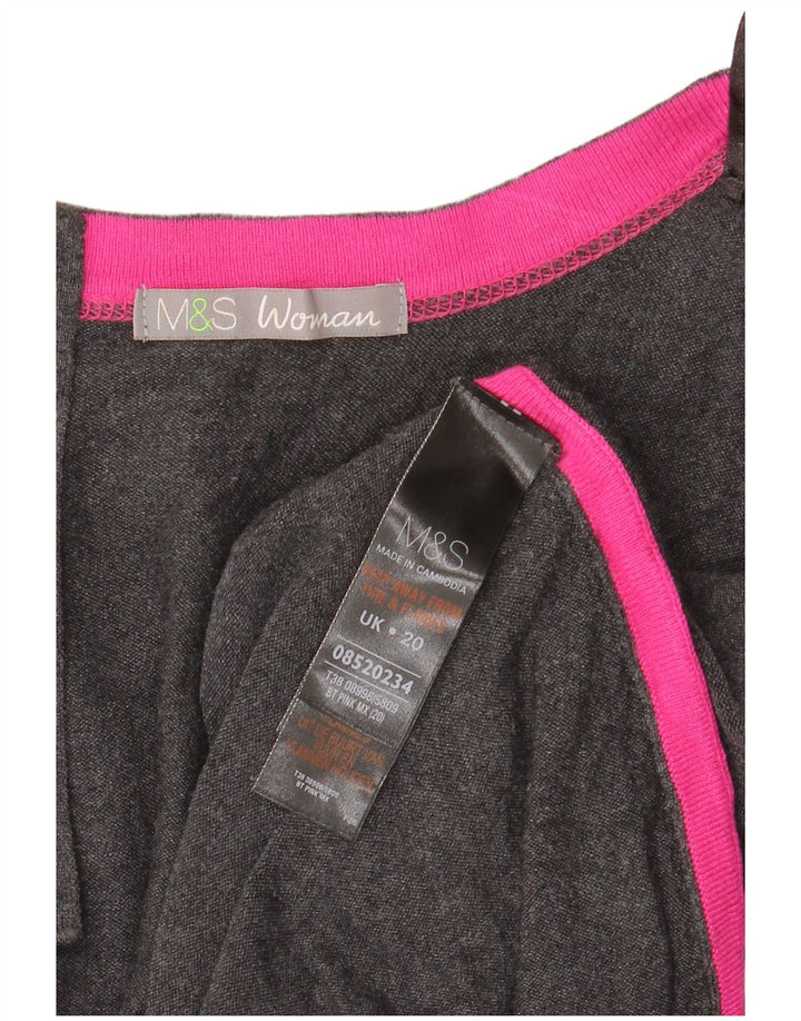 Marks & Spencer Γυναικείο πουλόβερ υπερμεγέθους Boat Neck Jumper UK 20 2XL Grey