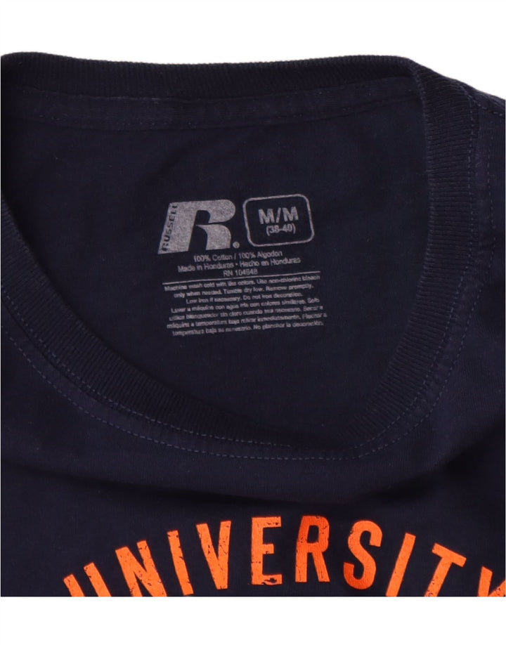 RUSSELL ATHLETIC Ανδρικό γραφικό μακρυμάνικο μπλουζάκι UK 38/40 Medium Navy Blue