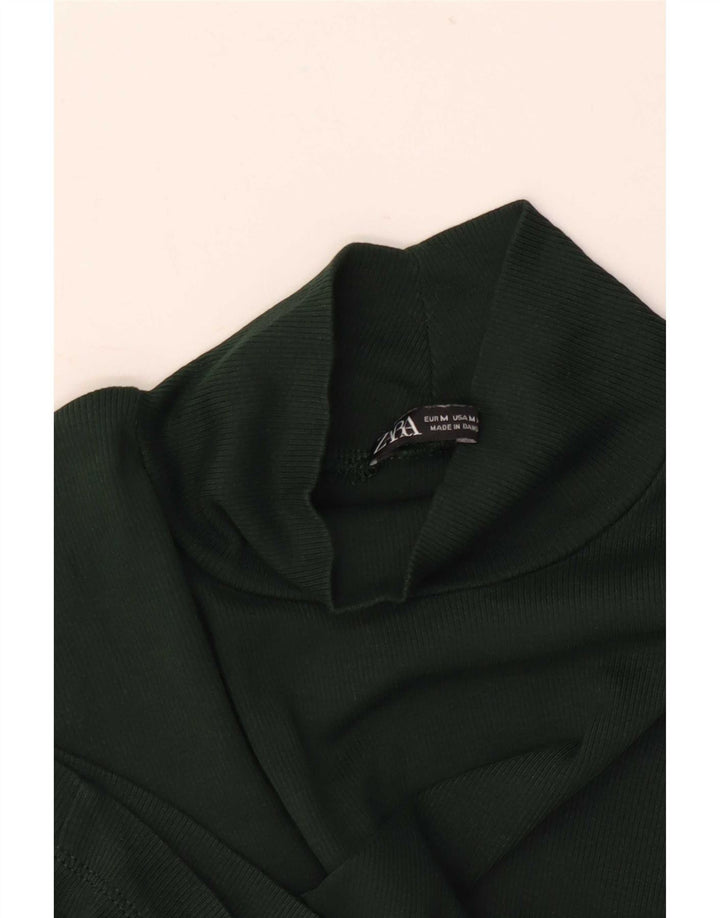 Zara Γυναικείο T-Shirt Top UK 12 Medium Green