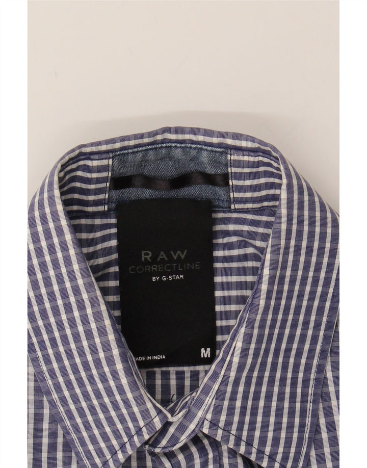 G-STAR Mens Shirt Medium Blue Check Cotton Vintage G-Star and Second-Hand G-Star from Messina Hembry 