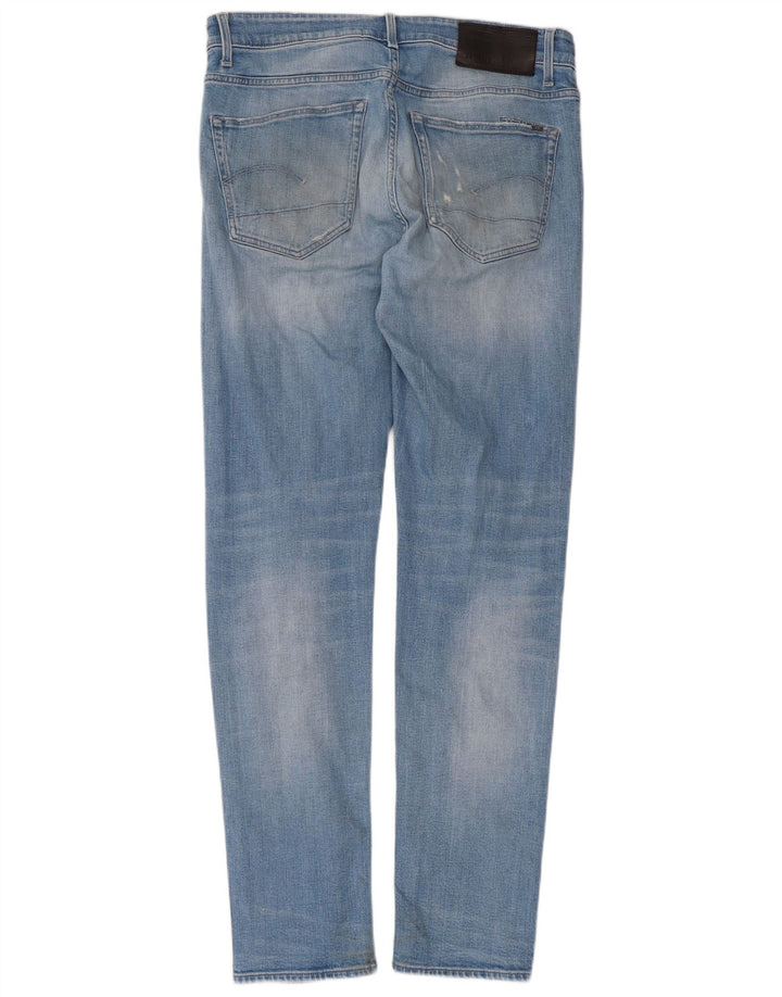 Ανδρικά G-Star 3301 Distressed Slim Jeans W34 L34 Μπλε βαμβακερό
