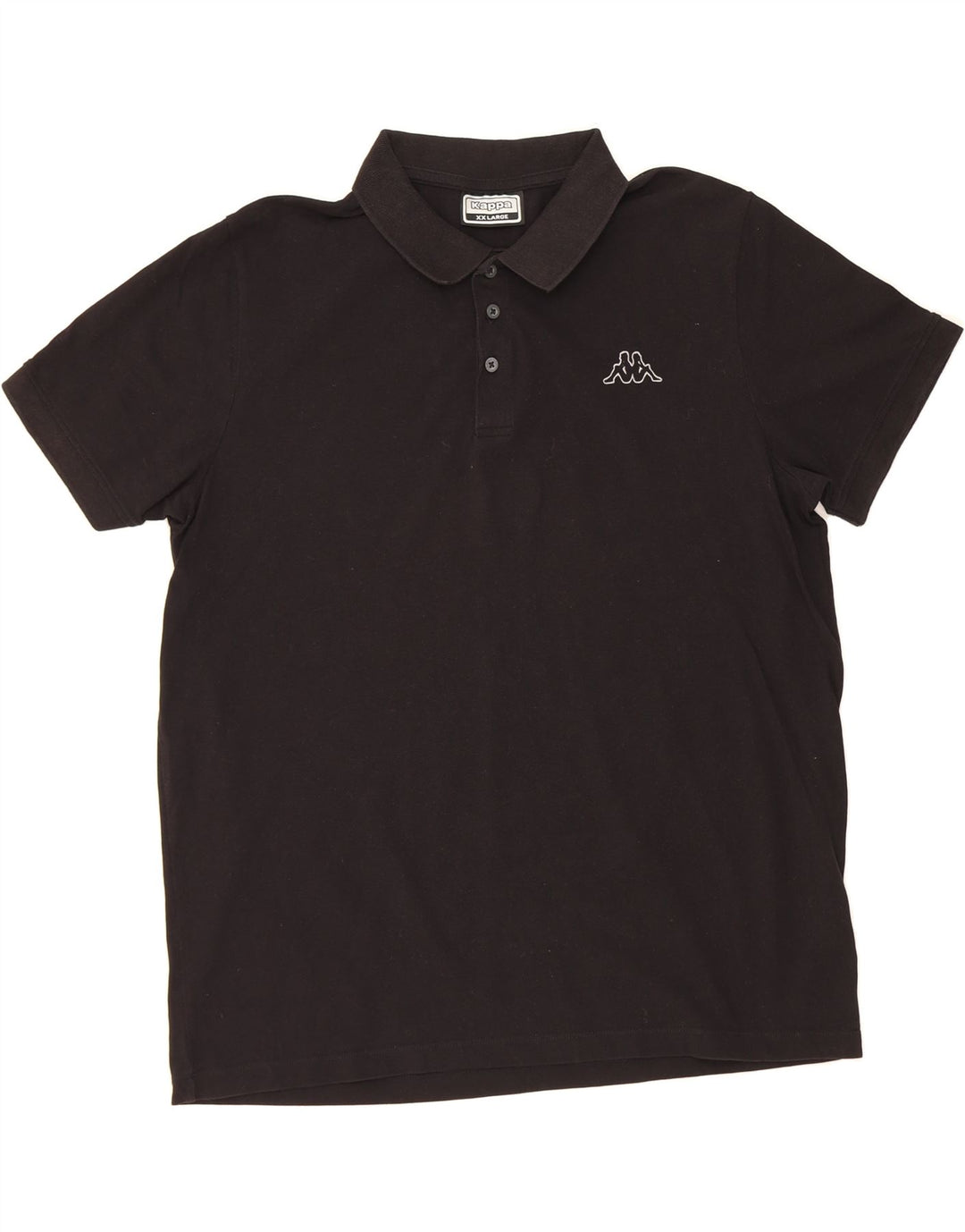KAPPA Mens Polo Shirt 2XL Black Cotton Vintage Kappa and Second-Hand Kappa from Messina Hembry 