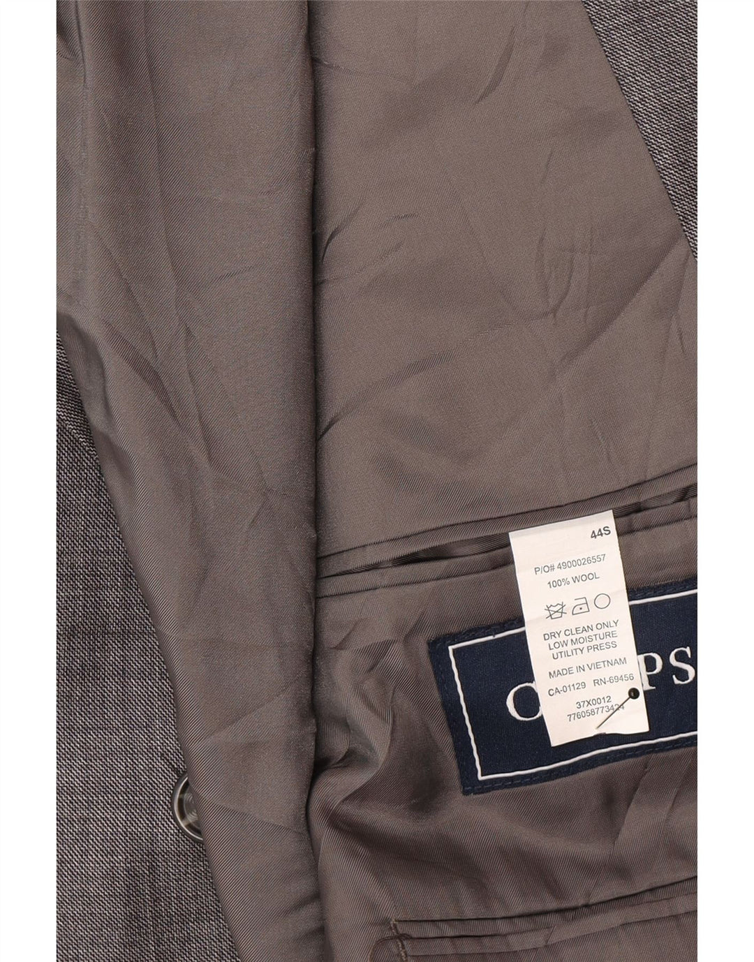 Chaps Mens 2 Button Blazer Jacket UK 44 2XL Grey Wool