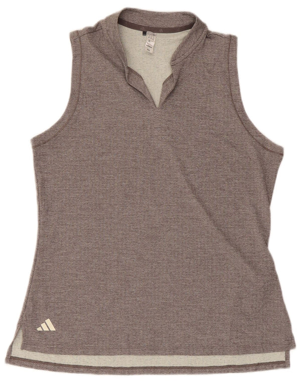 Adidas Womens Vest Top UK 12/14 Medium Grey Polyester