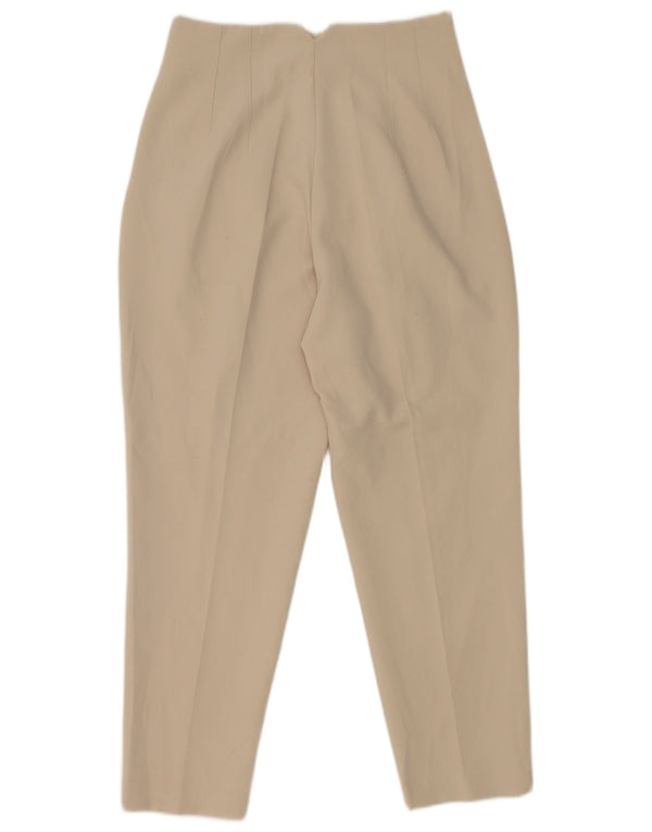 Zara Γυναικείο κοστούμι κωνικό παντελόνι Medium W28 L26 Off White Polyester